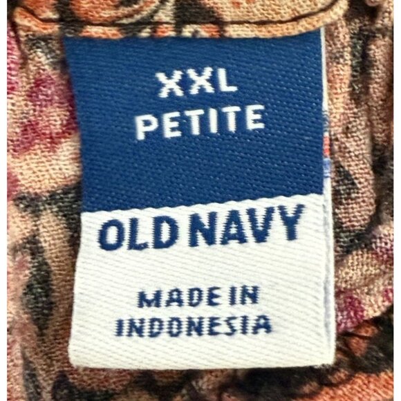 Old Navy XXL Petite Womens Floral Rayon Dress Sleeveless Scoop Neckline PlusSize - Picture 4 of 8